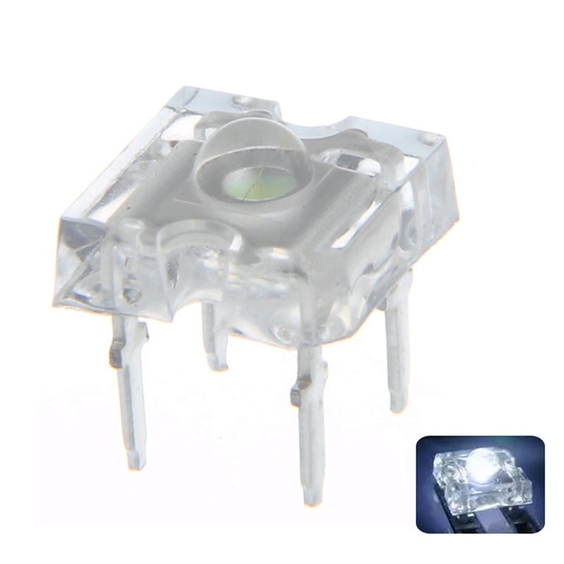 100PCS 3MM DC3V White Super Flux 20mA Transparent Round Lens Water Clear LED Diode Light Emitting Lamp