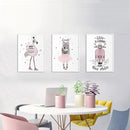 Bedroom Bedside Hanging Paintings Print Children Room Frameless Wall Art Pictures