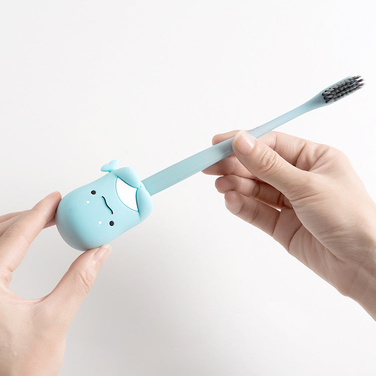 Home Bathroom Cute Animal Shape Waterproof Powerful Suction Silicone Toothbrush Holder