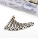 Suleve M3SS2 M3 442Pcs Stainless Steel Allen Bolt Nut Hex Socket Cap Screw Assortment Kit