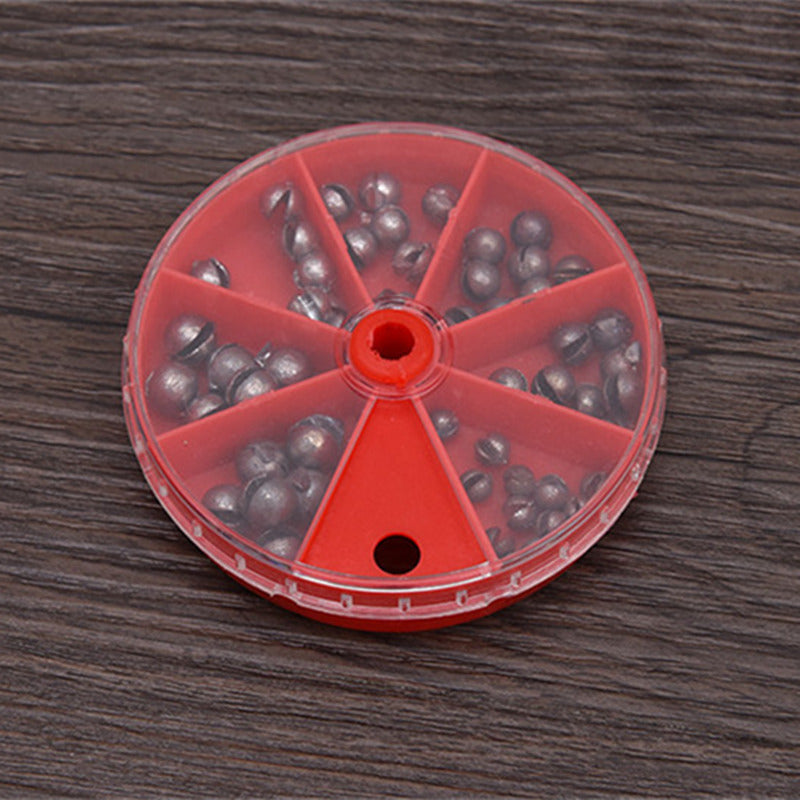 LEO 7 Different Sizes Fishing Lead Sinker With Box Fishing Beans Sinker Pesca