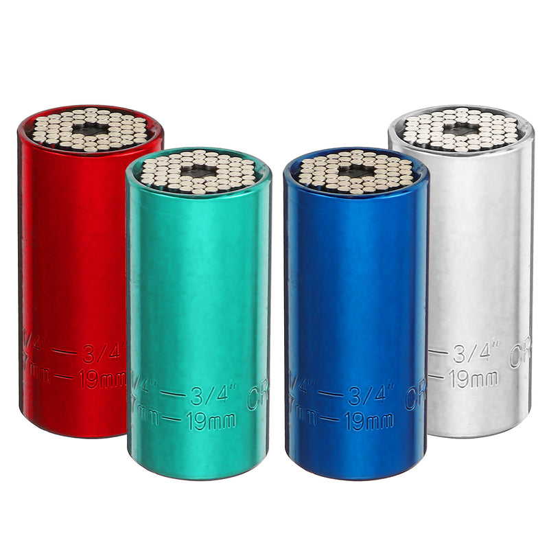 7-19mm Universal Sleeve Torque Wrench Head Set Socket Power Drill Ratchet Bushing Key Grip