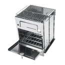 Outdoor Beach Portable Charcoal Trolley Rectangular BBQ Grill Portable Steel