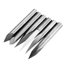 Drillpro 6mm Shank 0.1mm Tip 10/15/20/30/45/60 Degree Engraving Bit CNC Tool
