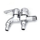 Wall Mount Single Cold Washing Machine Faucet 1/2'' Double Spouts 2 Handles Water Tap Garden Faucet Bathroom Bidet Faucet