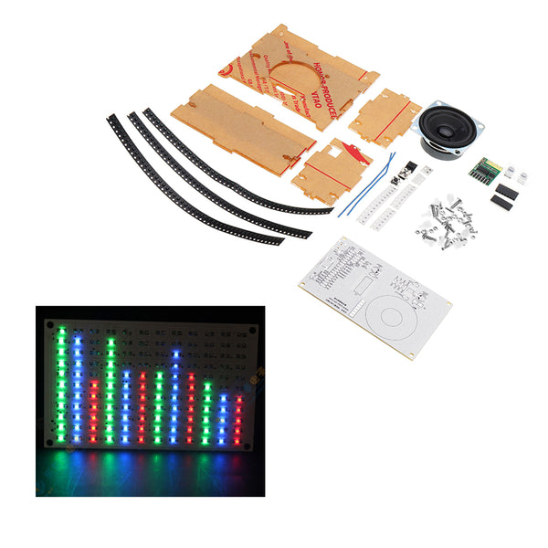 DIY bluetooth Module Sound Box Kit Music Spectrum Led Display Level Indicator Light