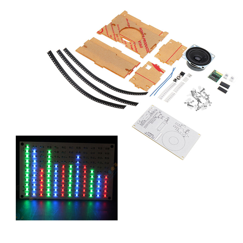 DIY bluetooth Module Sound Box Kit Music Spectrum Led Display Level Indicator Light