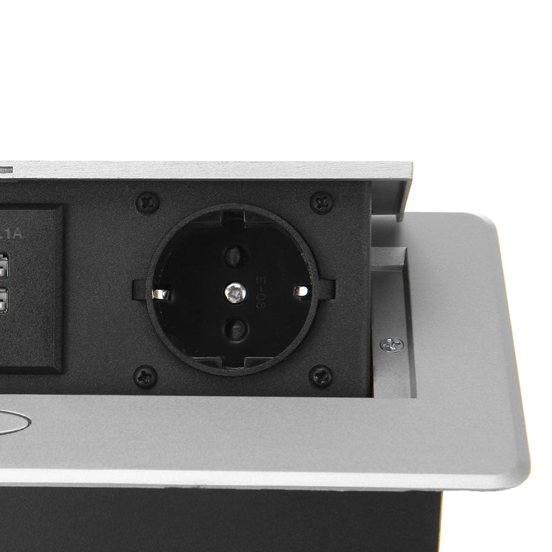 Socket Floor Table Socket 2 EU Plug & 2 USB Socket Charger