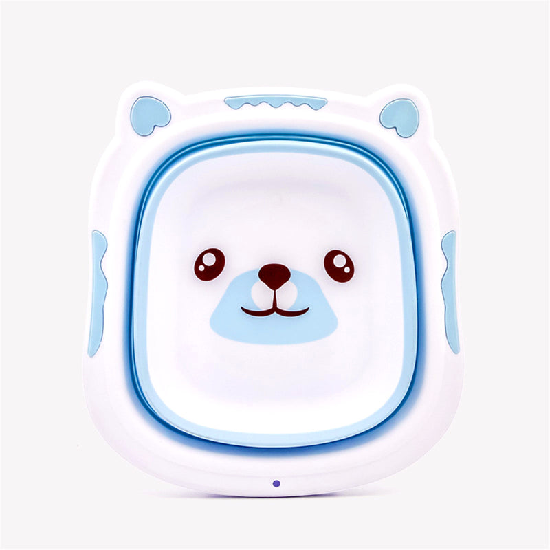 Baby Portable Folding Basin Washbasin For Kids Cute Cartoon Foldable Bath Tub