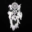 White Lace Flower Dream Catcher Wind Chimes Indian Style Feather Pendant Dream Catcher Decorations