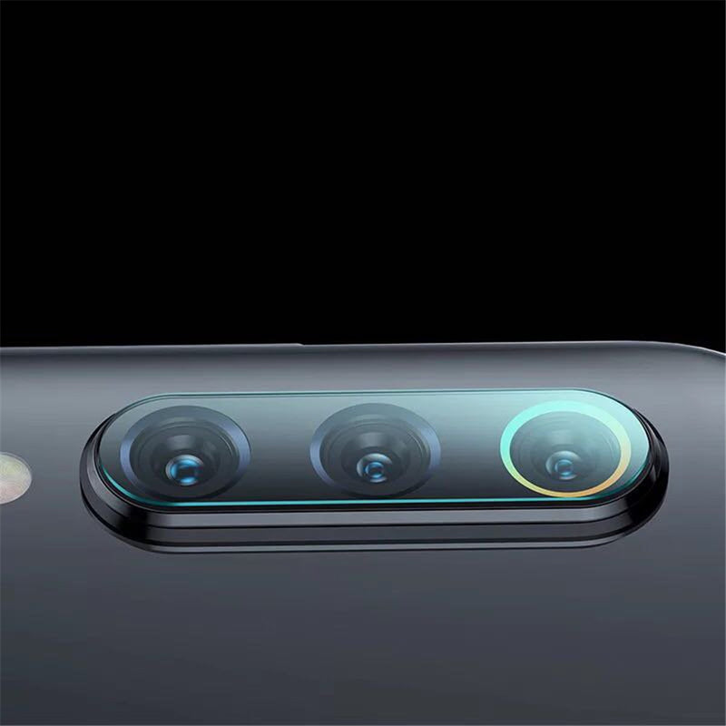 Bakeey Fabric Splice Soft Edge Protective Case+Tempered Glass Screen Protector +Lens Protector For Xiaomi Mi 9 / Mi 9 Transparent Edition-Black