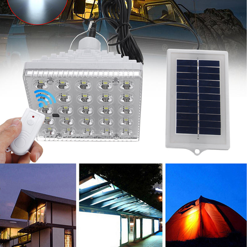 20W Solar Outdoor Camping Light Remote Portable Tent Night Lamp Hiking Lantern