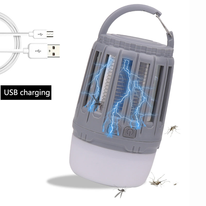 2 in 1 USB Rechargeable LED  Mosquito Dispeller Killer Lamp High/Low Light 360-400NM UV Mosquito Zapper Light For Bedroom, Garden,Camping
