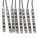 8X Multicolor 5050 LED Remote Light Strip For Kawasaki Honda BMW Halley Audi