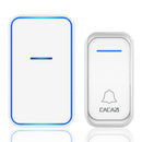CACAZI 1 Receiver 1 Transmitter EU Plug 300M Remote Home Waterproof LED Indicator Wireless Smart Digital AC Electronic Doorbell