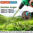 5cm*22cm/5cm*40cm Green Garden Auger Drill Bit Post Hole Digger Earth Planter Drill Bit