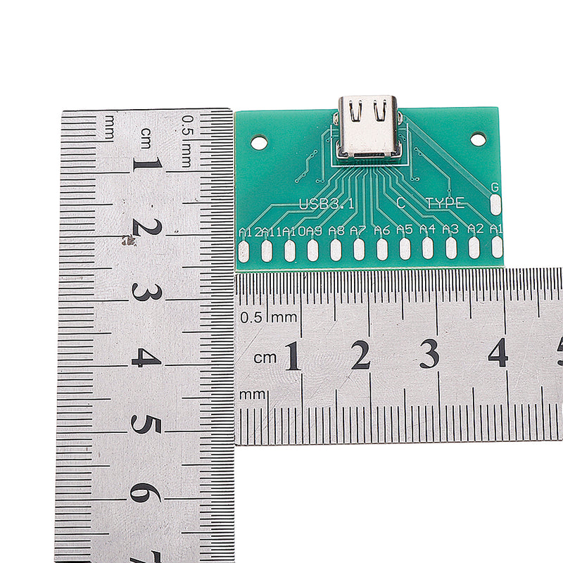 10pcs TYPE-C Female Test Board USB 3.1 with PCB 24P Female Connector Adapter For Measuring Current Conduction
