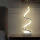 Dimmable Creative Design Curved LED Bedside Study Bedroom Desk Table Lamp Remote Control