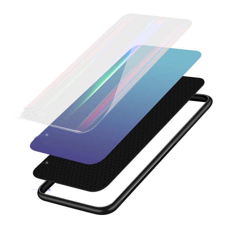 Bakeey Laser Gradient Bling Tempered Glass Shockproof Protective Case For Xiaomi Mi 8 Lite