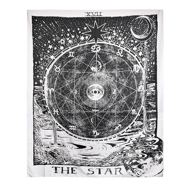 210cm Sun Star Moon Tarot Tapestry Hippie Wall Hanging Blanket Room Home Decor