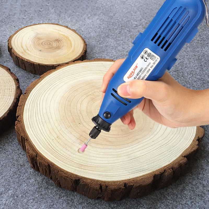 155Pcs 130W Electric Mini Grinder 6 Gear Drill Set Rotary Tool & Flexible Shaft Engraving Polishing Tool