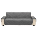 Grey Microfiber Pet Dog Kids Couch Sofa Furniture Protector Cover Strap Waterproof Chair Covers