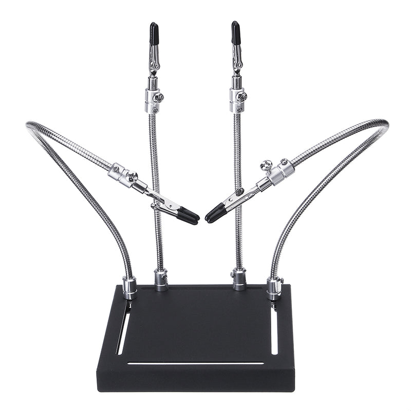 YP-001 Metal Base Universal 4 Flexible Arms Soldering Station PCB Fixture Helping Hands Four Hand