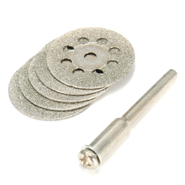 5pcs 22mm Diamond Cut Off Wheel Disc with 3mm Rod
