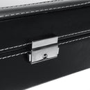 9 Grids Glass Watch Storage Box PU Leather Solid Wooden Case Dispaly Glasses Box