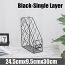 Nordic Ins Simple Wrought Iron Desktop Books Organizer Storage Rack Bookshelf Documents Magazine Storage Box File Holder Office Racks