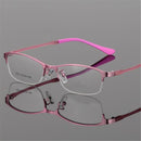 Eye Glasses Half Rimless Glasses Frame Eyeglasses Clear Lens Metal&TR90 Optical Glasses RX Spectacles