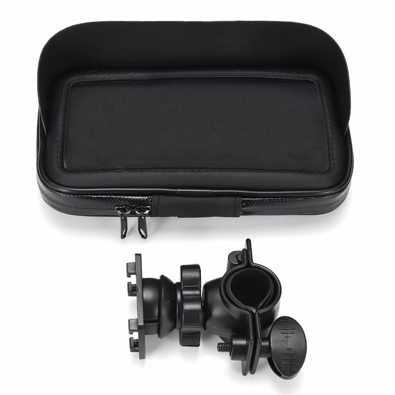 5.5" Waterproof Sun Shade Anti-UV Cellphone GPS Holder Motorcycle Bicycle Mount Case Bag