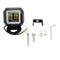 3inch 12/24V 6500K 20W Square LED Work Light Red + White With Angel Eyes Lights Spot Fog light For Car Boat Motorcycle
