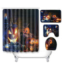 Halloween Shower Curtain Toilet Soft Velvet Non-slip Kitchen Mat Type 6