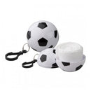 Waterproof Football Keychain Poncho Disposable Long Raincoat Bag Pendant for Travel Camping Emergency