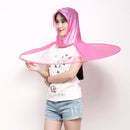 Creative Raincoat Umbrella UFO Shape Rain Hat Cap Child Adult Rain Coat Cover 3 Sizes