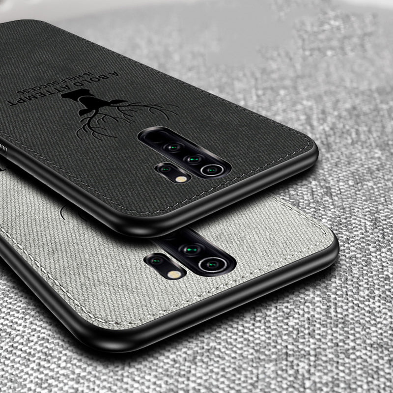 Bakeey Deer Luxury Canvas Cloth Shockproof Anti-fingerprint Protective Case for Xiaomi Redmi Note 8 Pro
