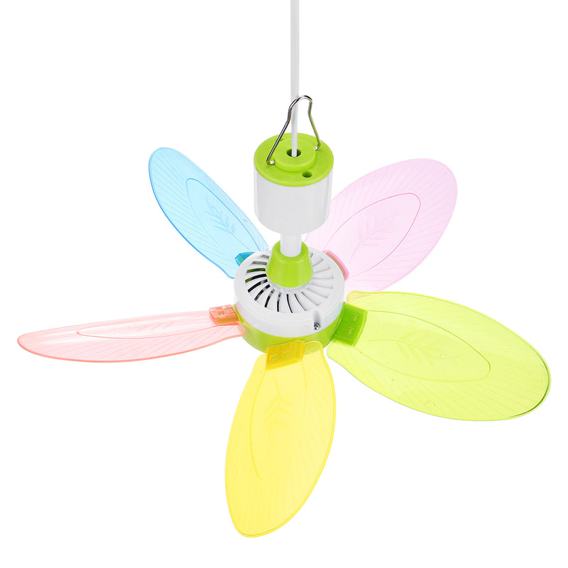 9W Colofful Silent Mini Portable Ceiling Fans Mosquito Net Electric Fan
