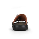 P392 Outdoor Summer Men Lace Beach Breathable Crocodile Texture Leather Shoes Sandals Slippers