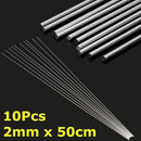 10pcs 2mm Diameter 35cm 13.8inch Length Aluminium Welding Rods Wire Electrode