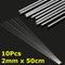 10pcs 2mm Diameter 35cm 13.8inch Length Aluminium Welding Rods Wire Electrode
