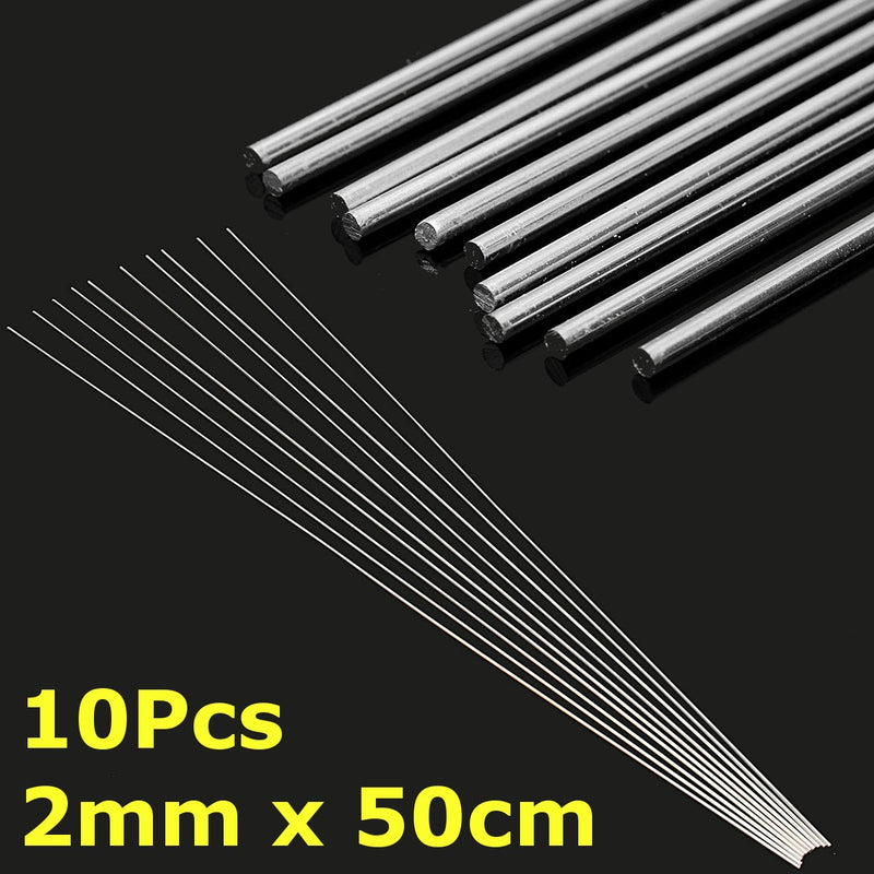 10pcs 2mm Diameter 35cm 13.8inch Length Aluminium Welding Rods Wire Electrode