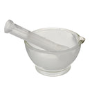 60mm Footed Glass Mortar And Pestle Set Lab Grinder Experimental Grouting Bowl Tool