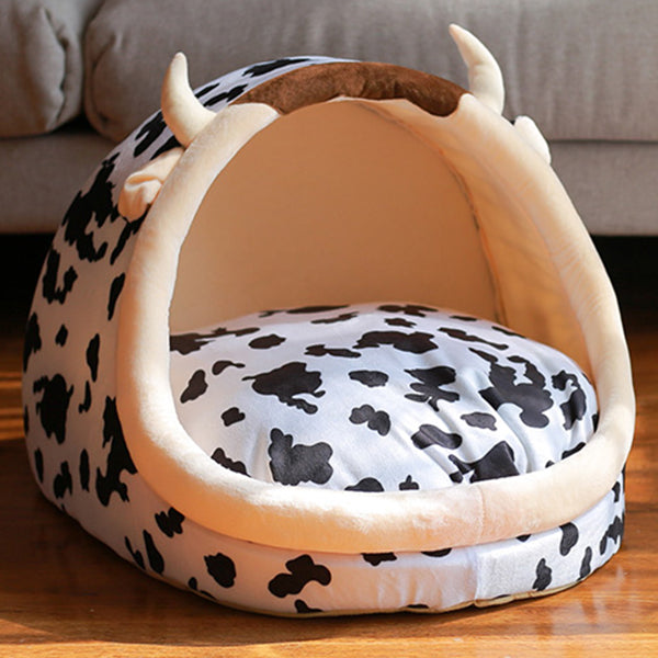 Cute Animal Design Comfortable Indoor House Bed Pet Dog Cat Nest Pad Soft Fleece Bed