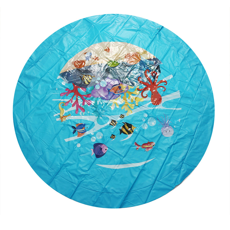 68" Sprinkle Splash Play Mat Inflatable Swimming Pool Water Fun Toys Pad Summer Party Backyard