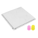 C-Type White Silicone Design Mat with Basic Template + Insulation Silicone Finger Caps Kit 3D Printing Pen Drawing Tools