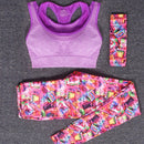 Women's Yoga Clothing Suit Yoga Pants Sports Three-Piece Running Fitness Clothes Gym Suit