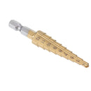 Drillpro 4-12mm Hex Shank HSS Titanium Coated Step Drill Bit Cone Drill Hole Cutter