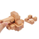 New Design IQ Brain Teaser Beech Kong Ming Lock Wooden Interlocking Burr 3D Puzzles Game Toy Type 1