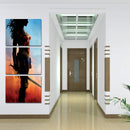 Miico Hand Painted Three Combination Decorative Paintings Wonder Woman Wall Art For Home Decoration